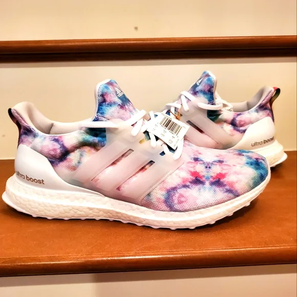 adidas gazelle silver green womens Rainbow Tie Dye – Freaky Shoes® main image 1